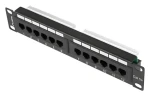 Lanberg Patch panel 10" 12 Port 1U čierny / Patch panel / Cat.5E / UTP (PPU5-9012-B)
