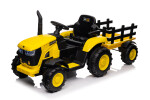 Mamido Mamido Detský elektrický traktor s vlečkou 12V 7Ah žltý