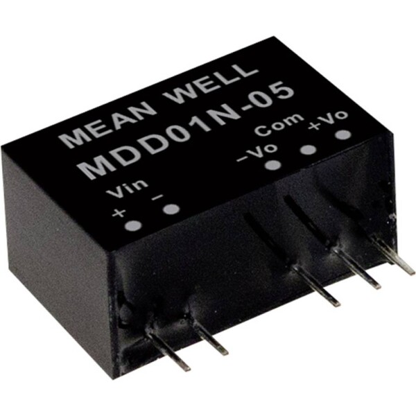 MEAN WELL MDD01L-05 DC / DC menič napätia, modul 100 mA 1 W Počet výstupov: 2 x; MDD01L-05