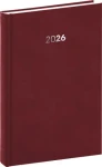 NOTIQUE Denný diár Balakon 2026 bordó / 15 x 21 cm (PGD-DA5BA-6127)