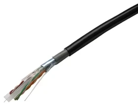DATACOM FTP drát Cat6 100m OUTDOOR černá / Síťový kabel / dvouplášťový / stíněný (1355)