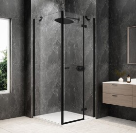 POLYSAN - GLOBE BLACK štvorcová sprchová zástena 900x900, číre sklo, pravé GB1090-3315RB