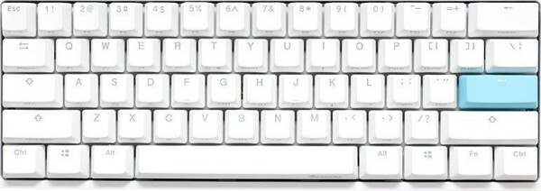 Ducky One 2 Pro Mini White Edition Gaming Tastatur, RGB LED - Gateron Yellow