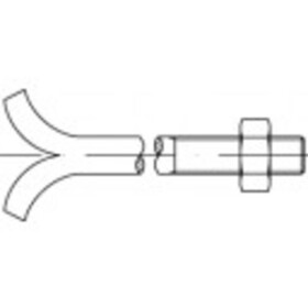 Skrutky do muriva a do základov TOOLCRAFT 108102 M12 DIN 529 300 mm oceľ 25 ks; 108102