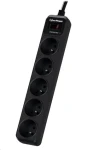 CyberPower B0520SC0-FR čierna / Prepäťová ochrana / 5 zásuviek / vypínač / 1.8 m (B0520SC0-FR)