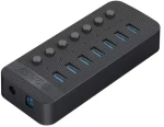 Orico aktívny USB hub 7x USB-A čierna / USB hub / 5 Gbps / BC 1.2 / 24W nabíjanie (CT2U3-7AB-EU-BK-BP)