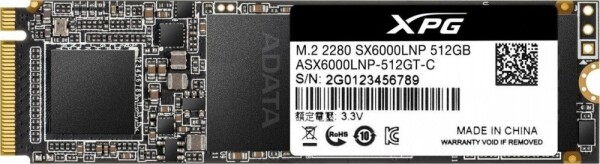 ADATA XPG SX6000 Lite 512GB / M.2 2280 / M.2 PCI-E NVMe Gen3 (ASX6000LNP-512GT-C)