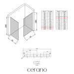 CERANO - Sprchová zástena Walk-in Crystal TL/P - 8 mm - bezvzperový systém - biela matná, grafitové sklo - 150x80x200 CER-8050BD5227