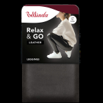 Dámske kožené legíny RELAX & GO LEATHEROPTIC LEGGINGS - BELLINDA - čierne S