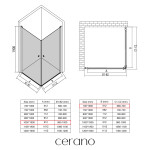 CERANO - Sprchovací kút Antelo Duo Ľ/P - 6 mm - chróm, transparentné sklo - 100x70x190 - otočný CER-8050BD154