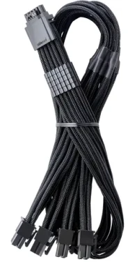 CableMod PRO ModMesh C-Series čierna / PCIe kábel / 12V-2x6 (16-pin) na 4X 8-pin / Corsair Type 4 3 / 60 cm (CM-PCSR-16P4-N60KK-5PK-R-SS)