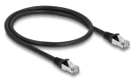 DeLock / Sieťový kábel / Cat.6A S/FTP / PUR vonkajší / RJ45 - RJ45 / 0,5 m / čierny (80133)