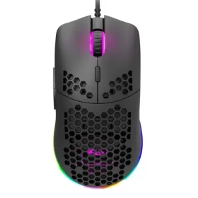 Canyon PUNCHER GM-11 čierna / Herná optická drôtová myš / až 4200 DPI / 7 tlačidiel / USB-A / RGB / 1.65 m (CND-SGM11B)