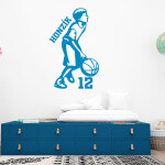 Veselá Stena Samolepka Malý basketbalista Farba: bílá, Veľkosť: 40 x 25 cm