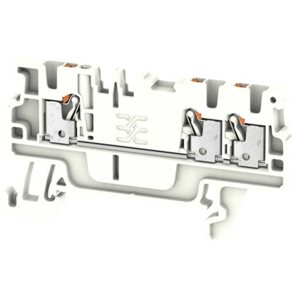 Weidmüller 2534510000 priechodná svorka 3.50 mm pružinová svorka biela 50 ks; 2534510000