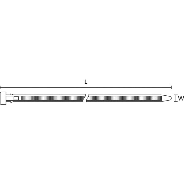 HellermannTyton 132-20360, CT203-PA66HS-BK, sťahovacie pásky, 7.60 mm, 200 mm, čierna, s rozpernou kotvou, žiarovo stabilizované, 50 ks; 132-20360