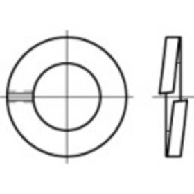 TOOLCRAFT 105709 pérová podložka Vnútorný Ø: 33.5 mm DIN 127 pružinová ocel glavanizované zinkom 25 ks; 105709