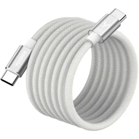 YENKEE YCU MAGNETIC 03 Kábel USB-C (M) - USB-C (M) 1.5m biela / 60W / 480Mb/s (8590669394517)