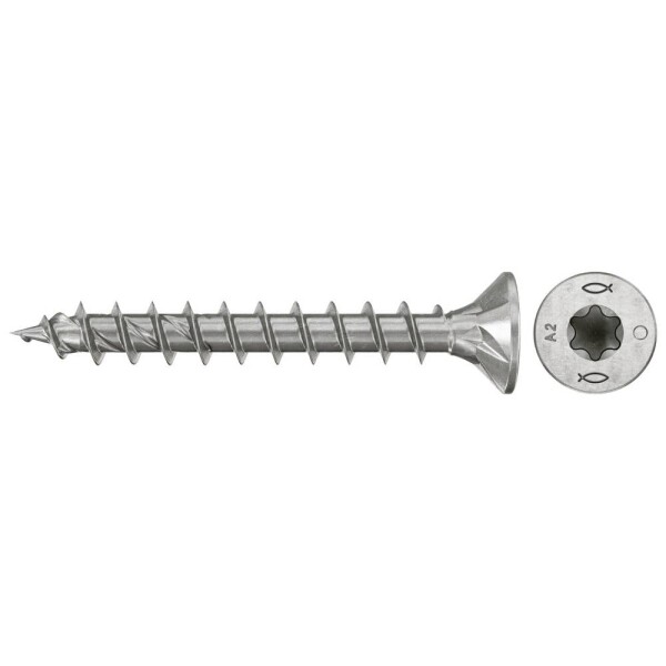 Fischer 574066 skrutky do drevotriesky 4.5 mm 30 mm TX Nerezová oceľ 200 ks; 574066
