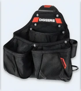 Rosfix Tesárske vrecko Diggers Quick Click čierno-červené / Vrecko na náradie / Rýchloupínací systém Quick Click (DK552)
