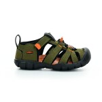 Keen seacamp dark olive/gold flame (cnx) barefoot sandále 36 EUR
