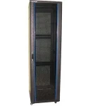 Xtendlan 42U/600x1000 čierna / Stojanový rozvádzač / sklenené dvere / perforovaný chrbát (TELCO-42U-610-BLACK)