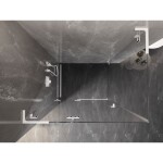 MEXEN/S - Lunar L sprchový kút dvere krídlové ľavá 90 x 70, transparent, biela 834L-090-070-20-00-L