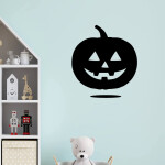 Veselá Stena Samolepka Halloweenska tekvica Farba: šedá, Veľkosť: 100 x 111 cm