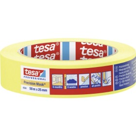 Tesa PRECISION 04334-00001-00 krepová lepiaca páska Precízny krep® žltá (d x š) 50 m x 25 mm 1 ks; 04334-00001-00