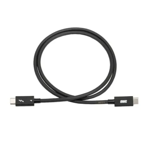OWC kábel Thunderbolt 4 (0.7m) čierna / 2x USB 3.0 Typ-C (samec) s podporou TB4 (OWCCBLTB4C0.7M)
