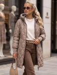 Dámska prechodná bunda TY5866 béžová – FashionStreet M
