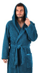 Pánsky župan Athena s kapucňou Petrol L