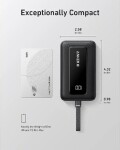 Anker Anker Power Bank with Built-In USB-C Cable | A1688H11 | 10000 mAh | Black