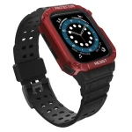 Hurtel Protect Strap pre Apple Watch 38/40/41 mm čierna, červená / Remienok / S ochranným krytom / Odolný