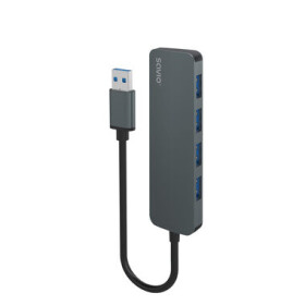 SAVIO AK-53 sivá / USB-A rozbočovač / 4x USB 3.1 A (KBASAVADA0025)