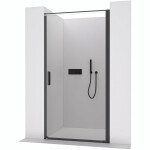 CERANO - Sprchové otočné dvere Porte L/P - 8 mm - čierna matná, transparentné sklo - 100x195 CER-413495