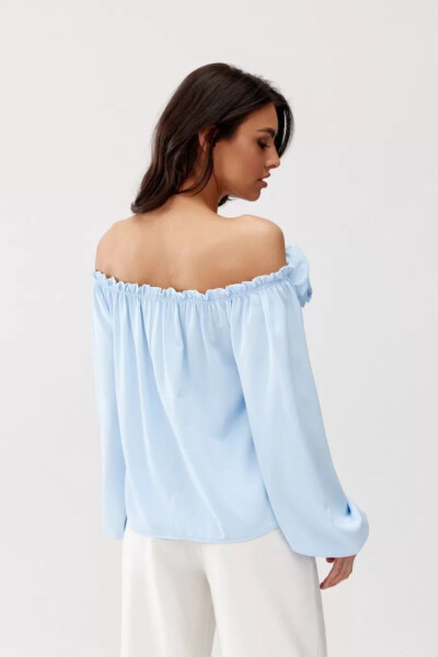 Blúzka BLU0180 svetlo modrá - Roco Fashion M-38