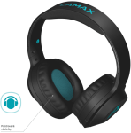 Lamax Muse2 čierna / Bluetooth slúchadlá s mikrofónom / Bluetooth 5.0 / jack 3.5mm / dopredaj (LMXMU2)