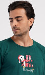 Pánske dlhé pyžamo Penguin s darčekom tmavě zelená XXL