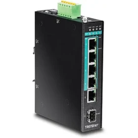 Trendnet TI-PG541 / Priemyselný switch / 5 portov / 4X Gigabit PoE+ / 120 W / L2 unmanaged / DIN-Rail (TI-PG541)