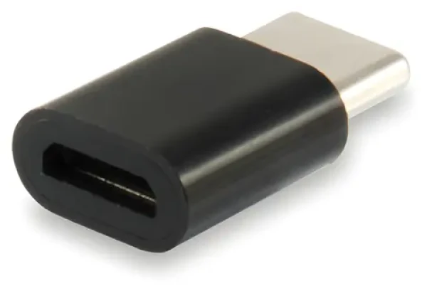 Equip Adaptér USB-C - Micro USB čierna / Redukcia / Hliníkové telo (133472)