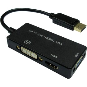 Value DisplayPort / DVI / HDMI / VGA káblový adaptér Konektor DisplayPort, DVI-D 24+1pol. zásuvka, Zásuvka HDMI-A, VGA pólové zásuvka 0.10 m čierna 12.99.3153; 12.99.3153