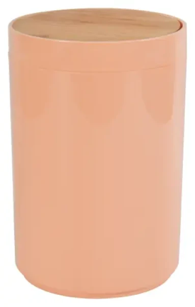 MSV OSLO výklopný odpadkový kôš 5 L broskyňový / plast / bambusové veko