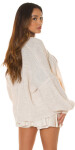 Sexy Musthave Oversized Chunky Knit Cardigan Einheitsgroesse