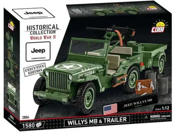 Cobi 2804 Willys MB Jeep s prívesom - Executive Edition