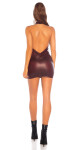 Sexy KouCla Wetlook Neck Minidress BORDEAUX Einheitsgroesse