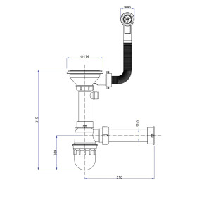 SAMONA SAMONA - Granitový zabudovateľný drez s odkvapom, 77x44cm, čierna 30874504