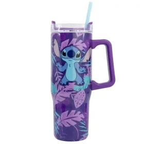 STOR Stitch Nerezový termohrnček so slamkou 940ml (8412497758937)
