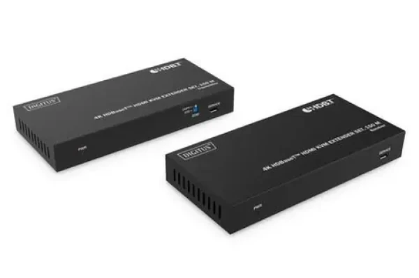 Digitus HDBaseT HDMI KVM extender set / Predlžovač signálu / 4K 60Hz / USB 1.1 / 150 m / CAT6-8 (DS-55522)
