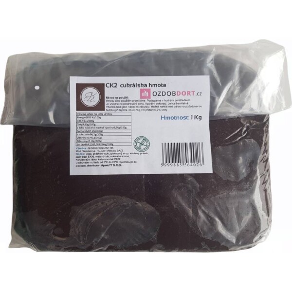 Potahovací hmota čokoládová K2 na dorty 1kg - K2 - K2